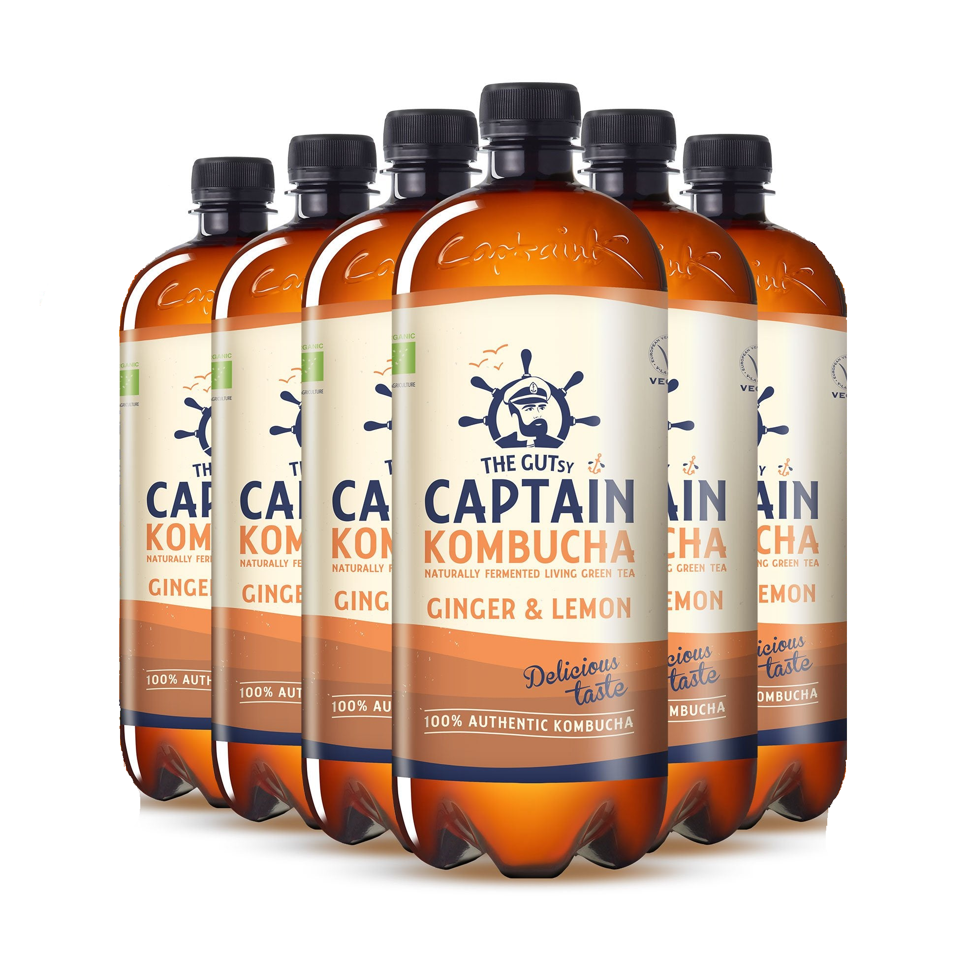 GUTsy Captain Kombucha - Ingwer und Zitrone 6 x 1L